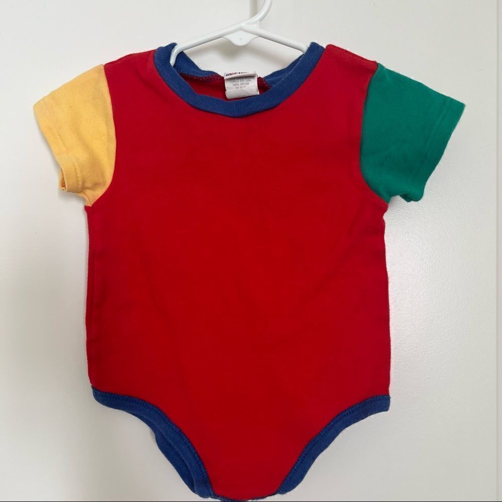 Y2K colorblock onesie 12M